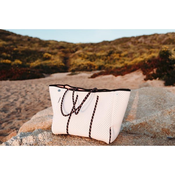 The Crystal - White Neoprene Bag