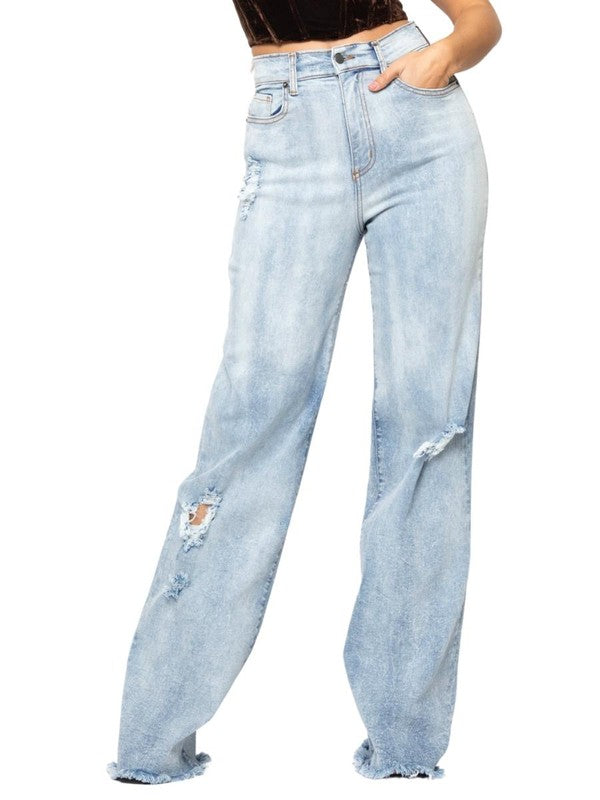 CHARLOTTE WIDE LEG JEAN IN LIGHT DENIM