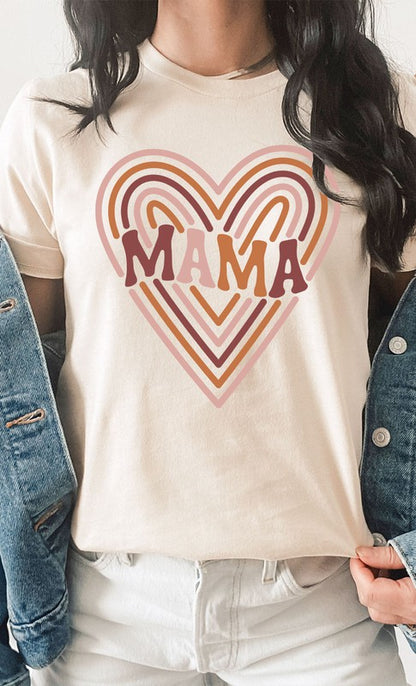 Retro Mama Heart Graphic Tee