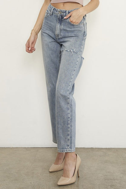 High Waist Straight Jeans