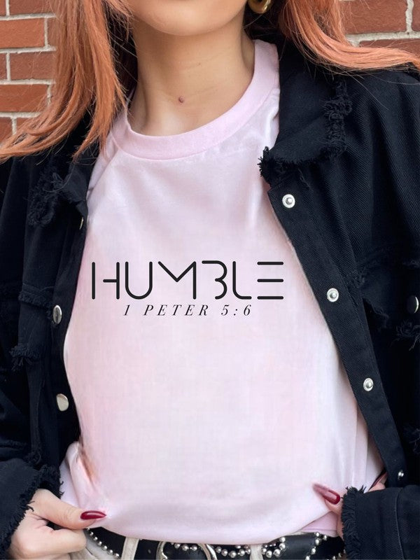 HUMBLE 1 Peter 5 6  Short Sleeve Crew Neck Tee