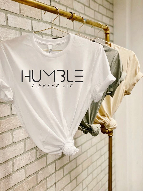 HUMBLE 1 Peter 5 6  Short Sleeve Crew Neck Tee