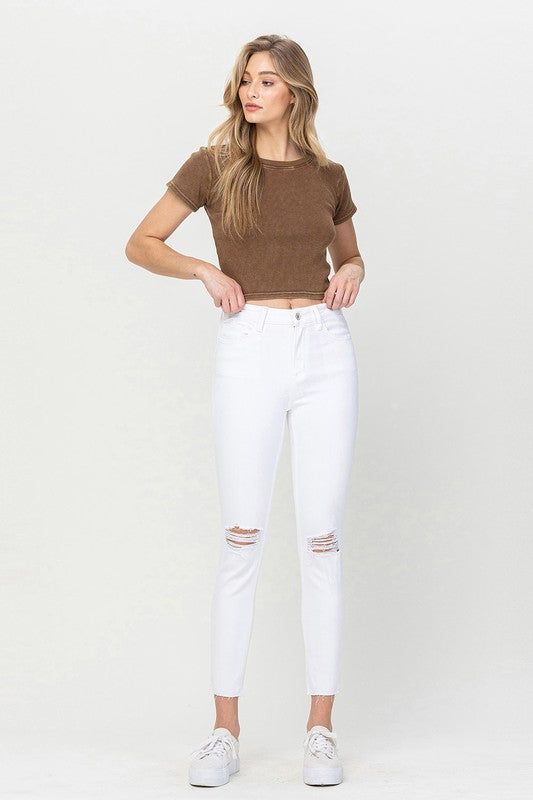 High Rise Crop Skinny Jeans