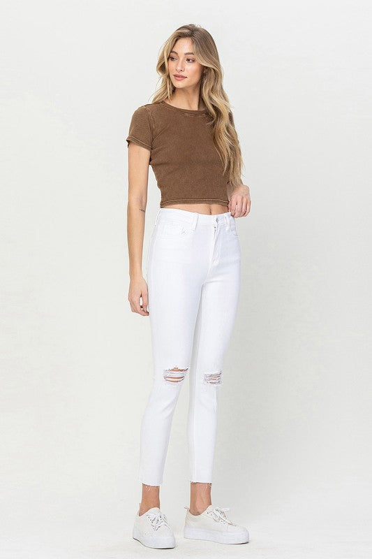 High Rise Crop Skinny Jeans