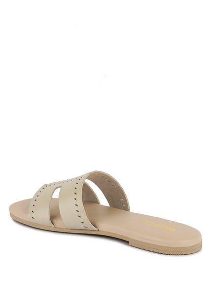 IVANKA Cut Out Slip On Sandals