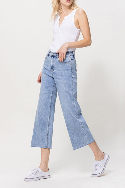 Super High Rise Crop Wide Leg Jeans