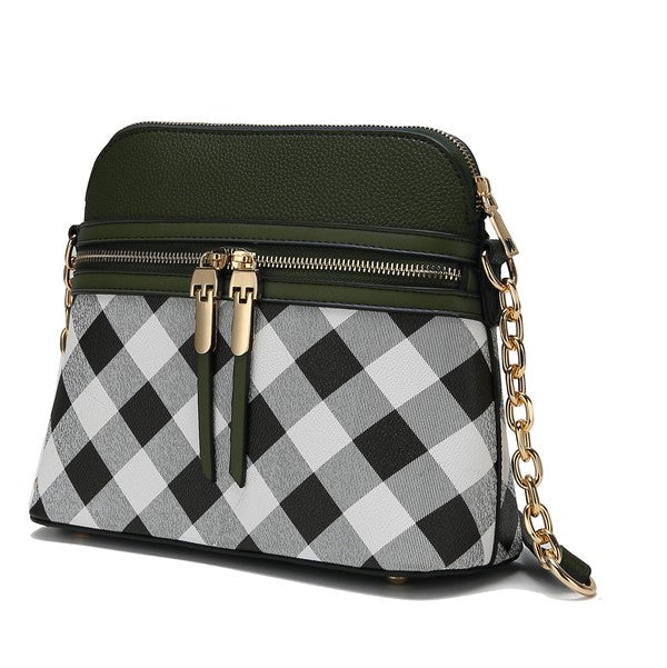 MKF Suki Checkered Crossbody Bag