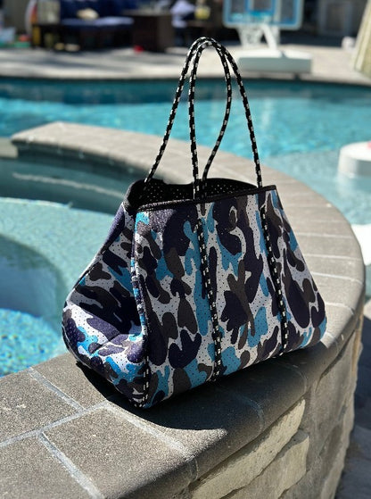 The Carly Camo Neoprene Tote