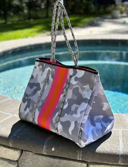 The Kellie Camo Neoprene Tote