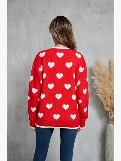 Heart knit sweater