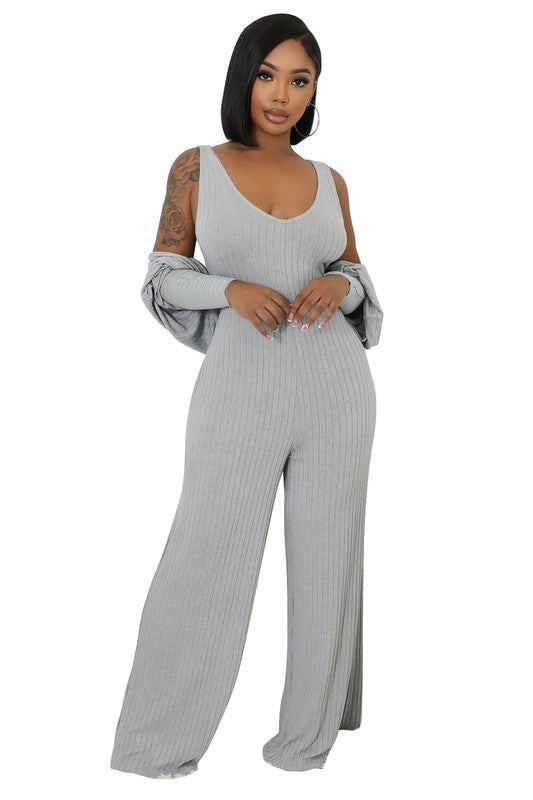 WOMEN TWO PIECE JUMPSUIT SET