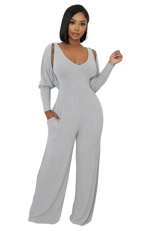 WOMEN TWO PIECE JUMPSUIT SET