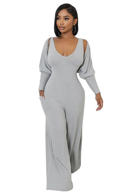 WOMEN TWO PIECE JUMPSUIT SET