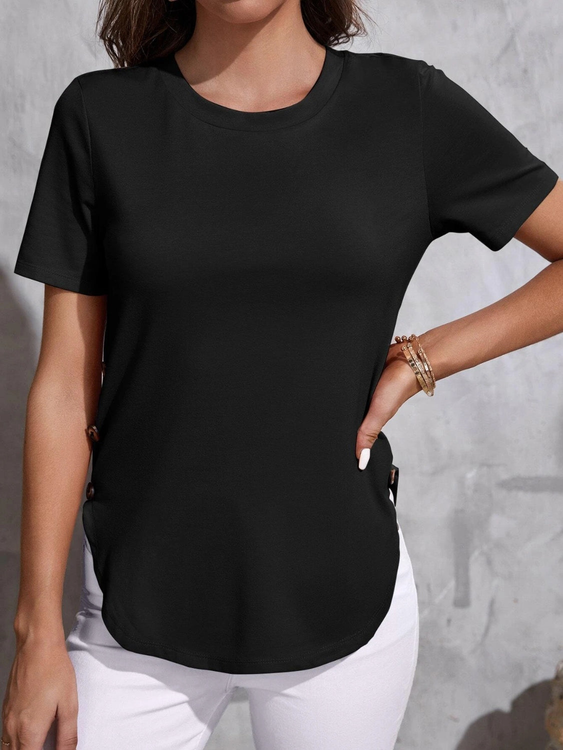 Round Neck Short Sleeve T-Shirt