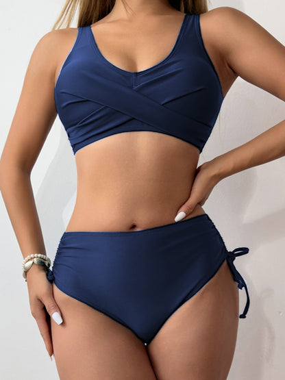 Scoop Neck Wide Strap Bikini Set