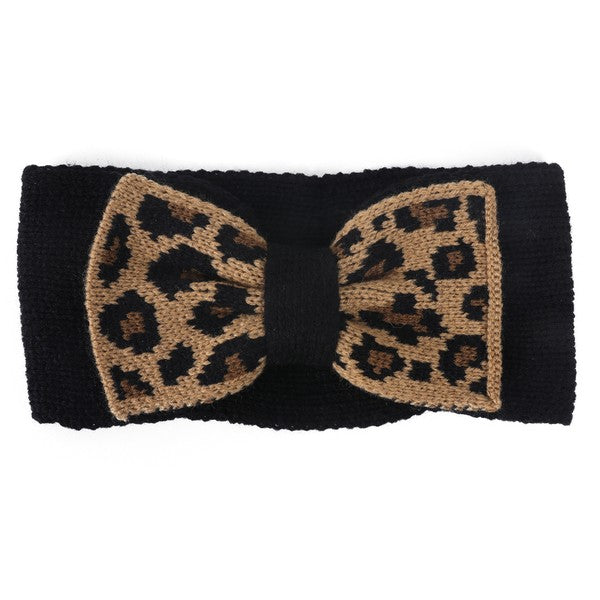 Leopard Bow Headband