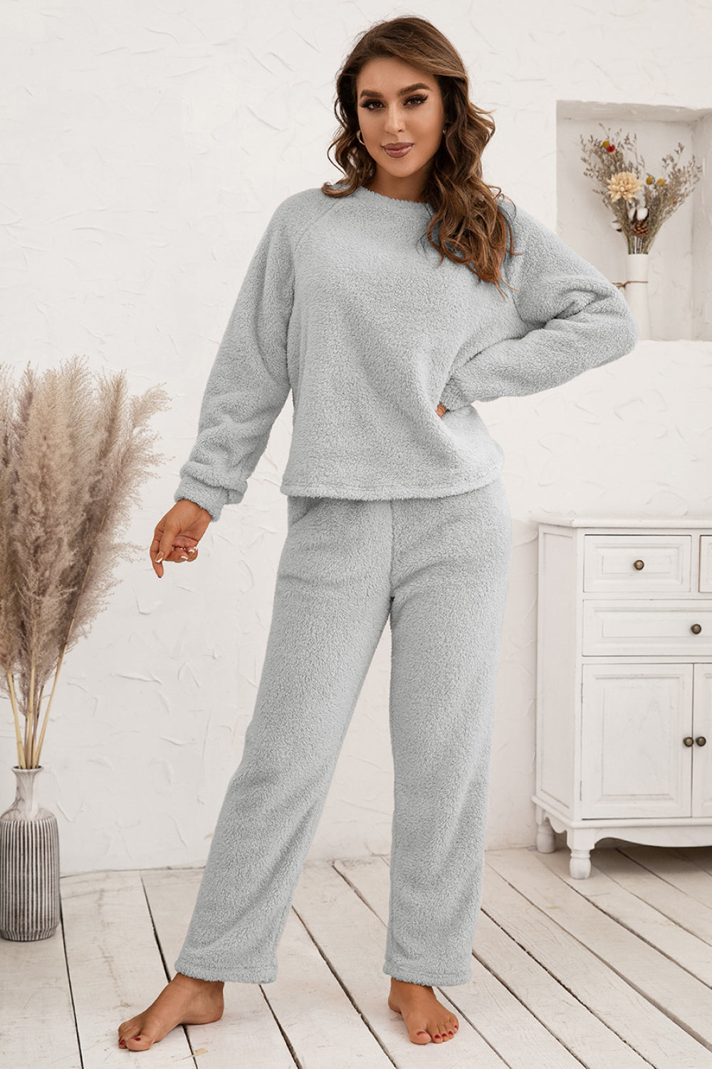 Teddy Raglan Sleeve Lounge Set