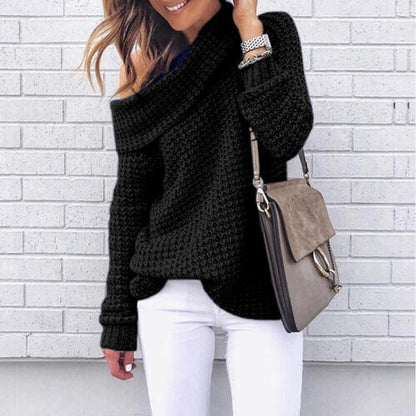 Openwork Off-Shoulder Sweater