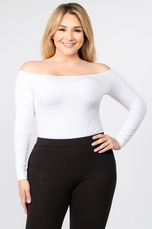 Long Sleeve Off The Shoulder Bodysuit