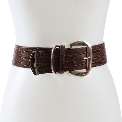 ALLIGATOR PRINT FASHION BELT