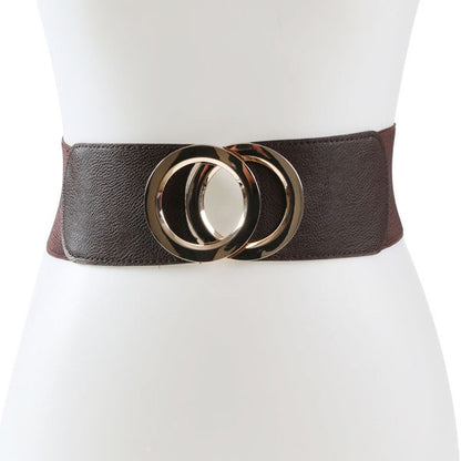 LARGE DOUBLE CIRCLE BUCKLE BELT