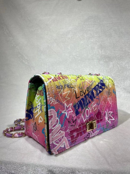 GRAFFITI CROSSBODY SHOULDER BAG