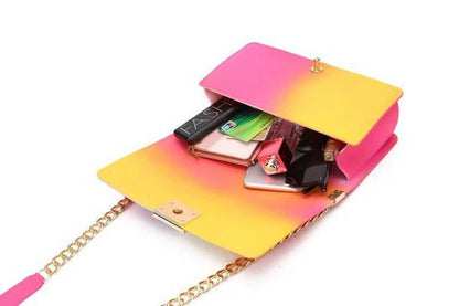 Large Size Modern Crossbody Rainbow Jelly Bag