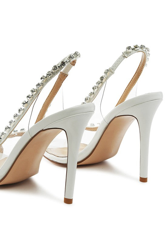 Camarine Clear Stiletto Sling back