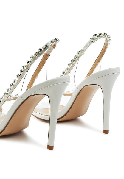 Camarine Clear Stiletto Sling back