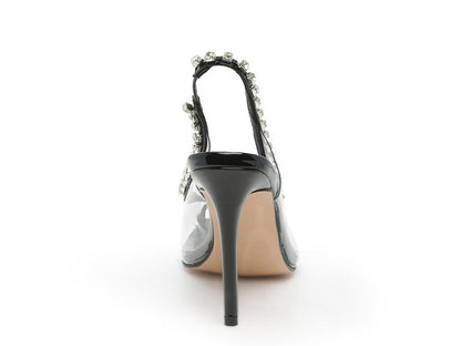 Camarine Clear Stiletto Sling back