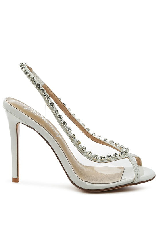 Camarine Clear Stiletto Sling back