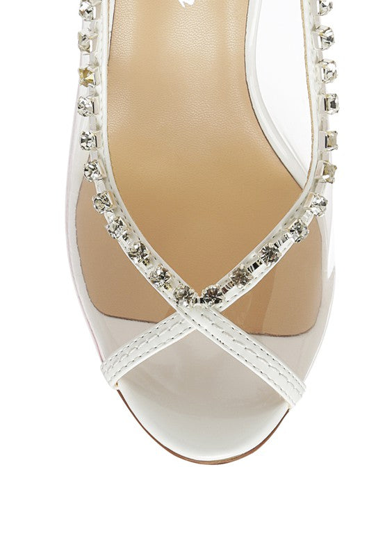 Camarine Clear Stiletto Sling back