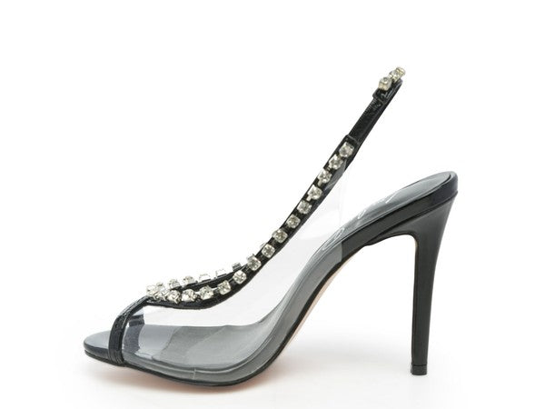 Camarine Clear Stiletto Sling back