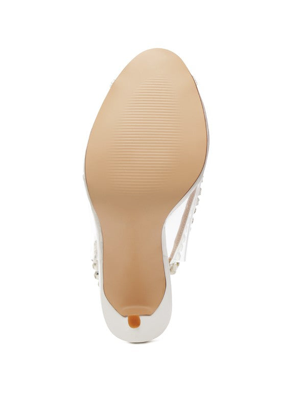 Camarine Clear Stiletto Sling back