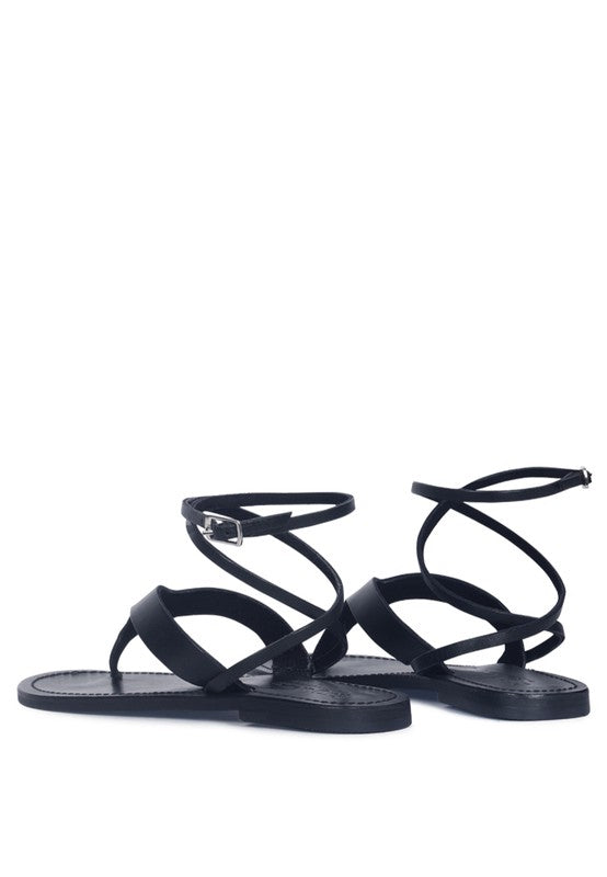 WRAP-UP Tie Around Flat Sandals