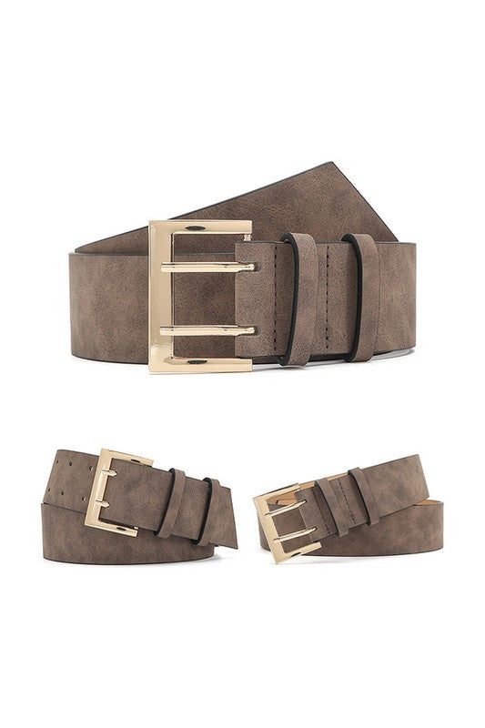 Suede Double Hook Belt