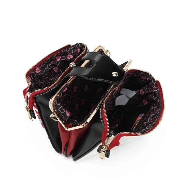 Sugar Lips Kiss Lock Crossbody