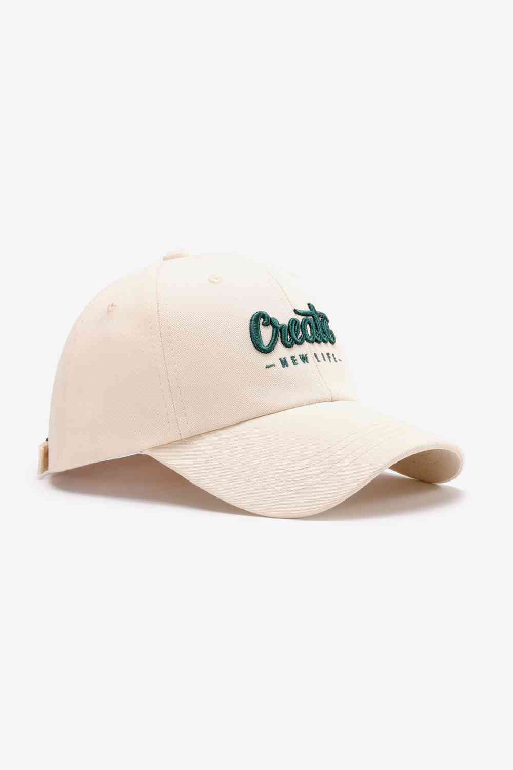 CREATE NEW LIFE Adjustable Cotton Baseball Cap