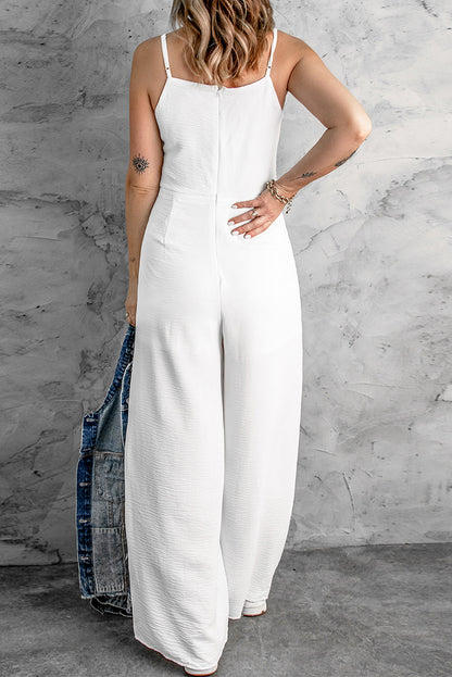 Spaghetti Strap Drawstring Jumpsuit