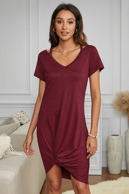 Jersey Twist T-Shirt Dress