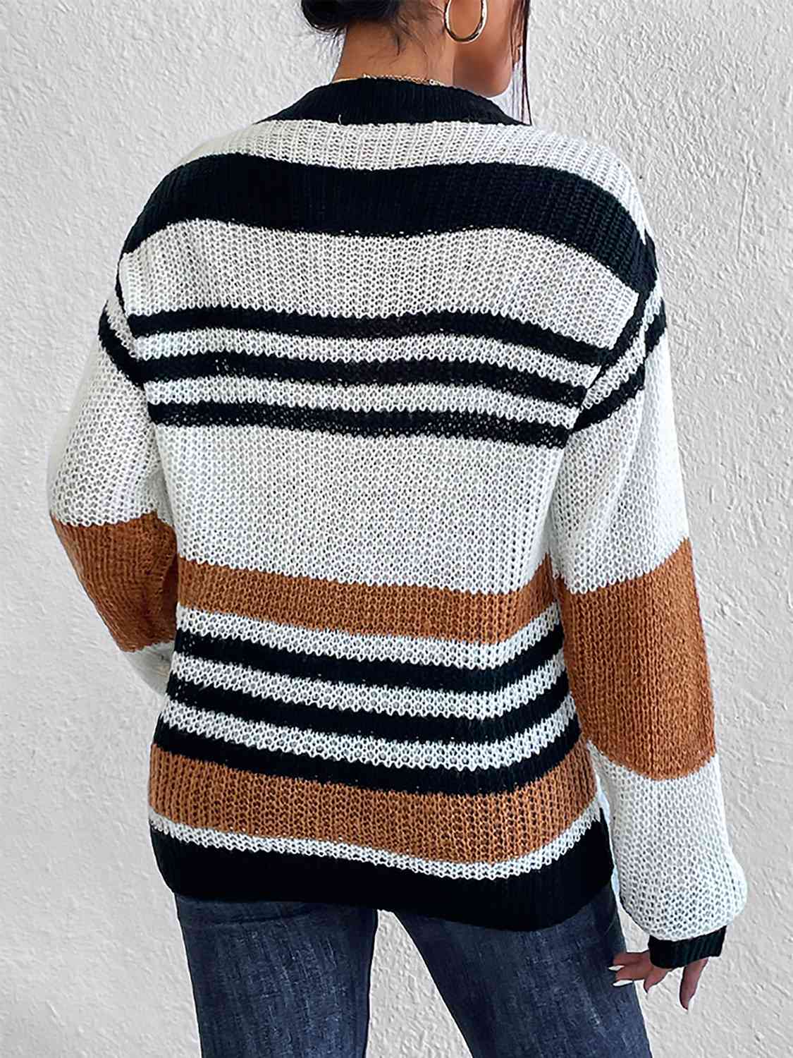 Striped Round Neck Sweater