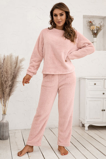 Teddy Raglan Sleeve Lounge Set