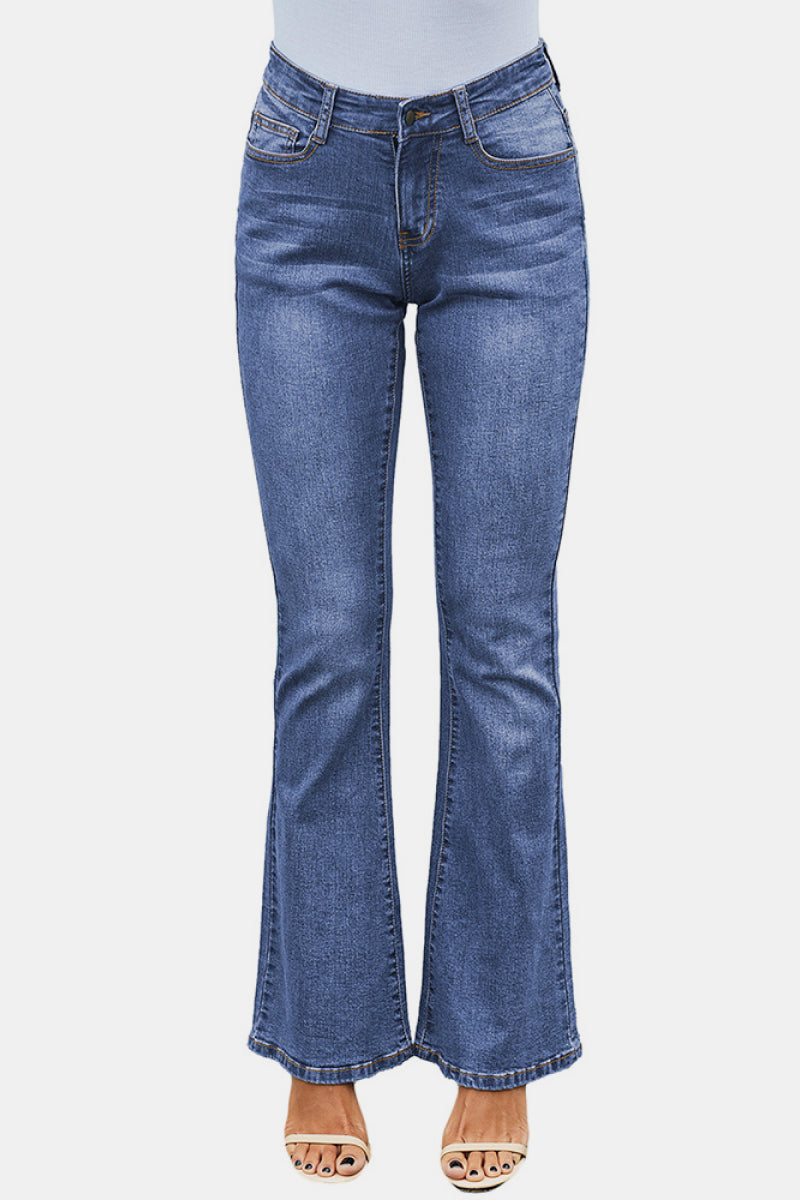 High Rise Flare Skinny Jeans