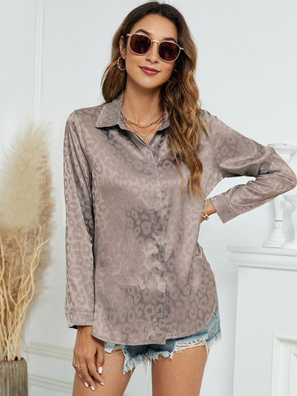 Printed Long Sleeve Collared Neck Shirt