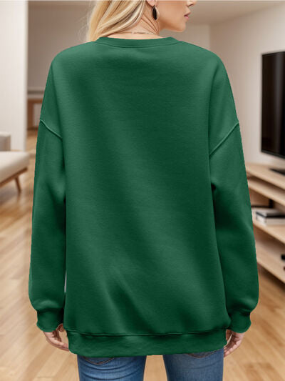 Round Neck Long Sleeve Sweatshirt