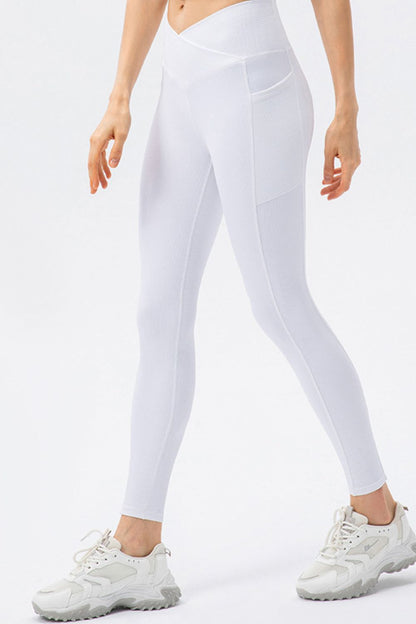 Highly Stretchy Crossover Waist Yoga Leggings