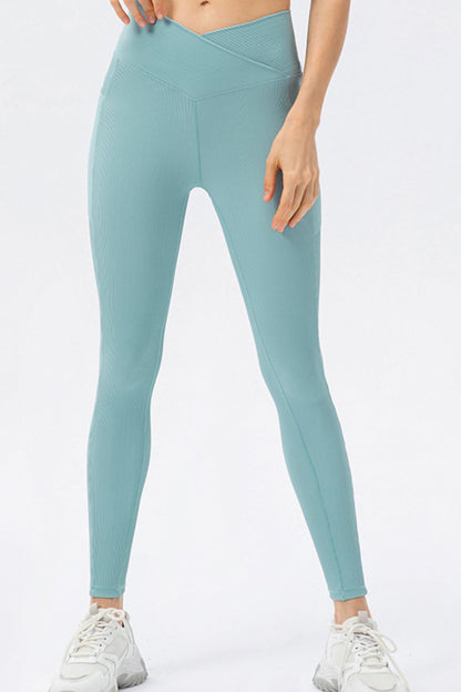 Highly Stretchy Crossover Waist Yoga Leggings