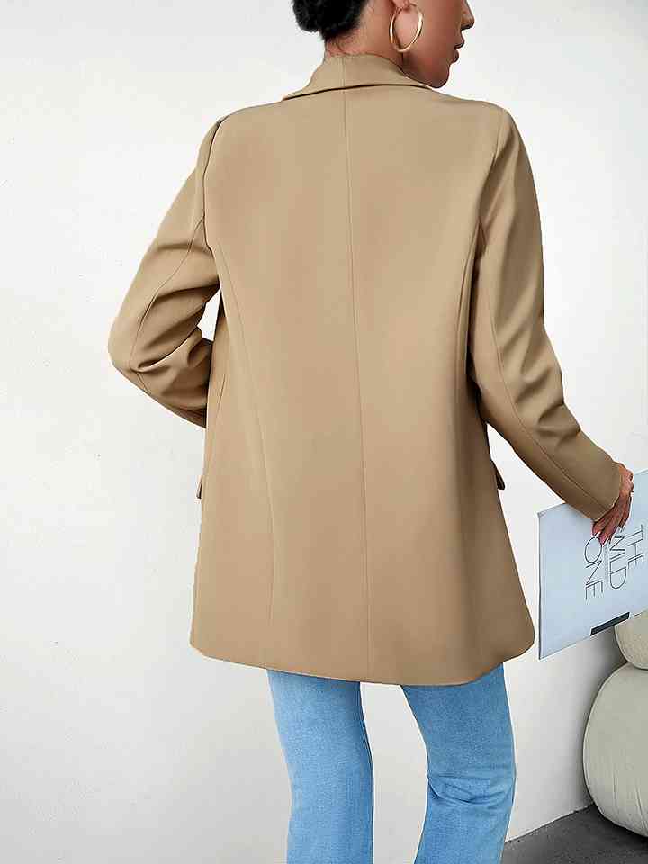 Lapel Collar Long Sleeve Blazer