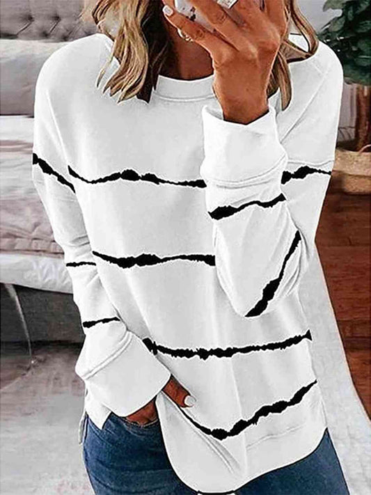 Striped Round Neck T-Shirt