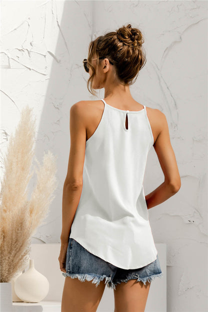 Grecian Neck Keyhole Sleeveless Top